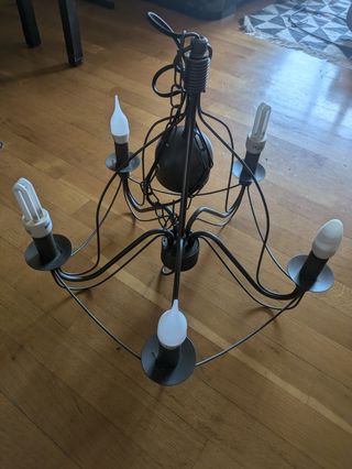 Lampara Ikea candelabro metal