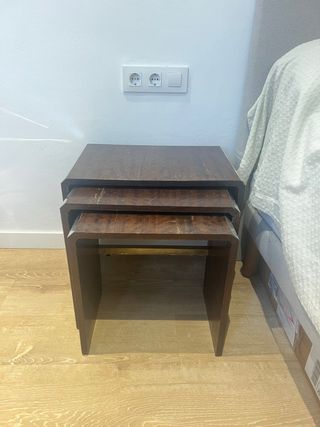 Mesitas nido de madera - 3 uds