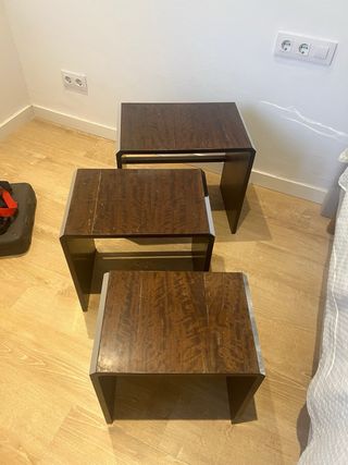 Mesitas nido de madera - 3 uds