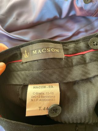 Traje negro hombre - 2 piezas. tejido efecto ante 