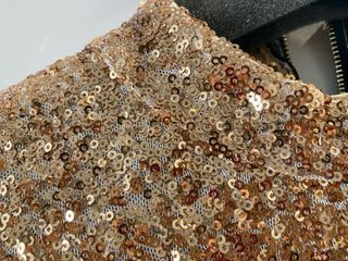 FIESTA Vestido lentejuelas dorado