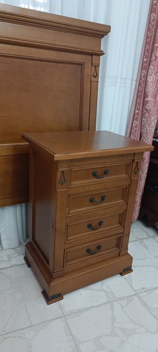 Cabecero de 105  + mesita noche madera