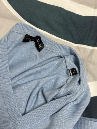 Maglioncino V-neck FULL LOVE azzurro