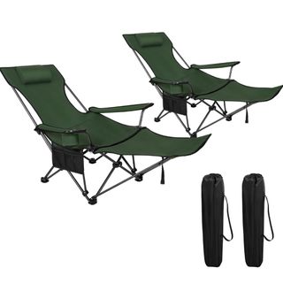 2 Sillas Camping Plegables - Tumbonas