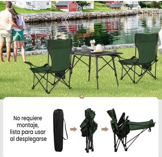 2 Sillas Camping Plegables - Tumbonas
