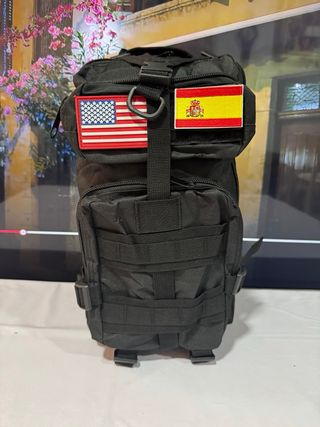 Mochila táctica militar negra 25L pequeña mini 
