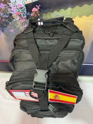 Mochila táctica militar negra 25L pequeña mini 