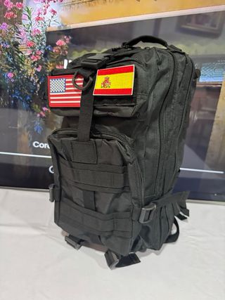 Mochila táctica militar negra 25L pequeña mini 