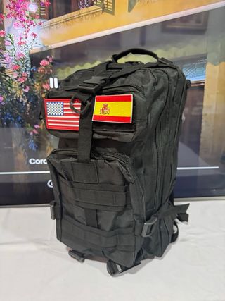 Mochila táctica militar negra 25L pequeña mini 