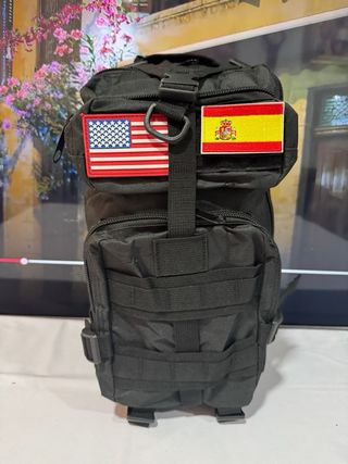 Mochila táctica militar negra 25L pequeña mini 