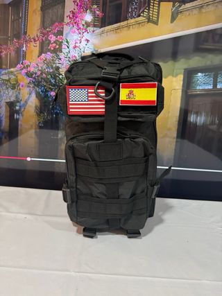 Mochila táctica militar negra 25L pequeña mini 