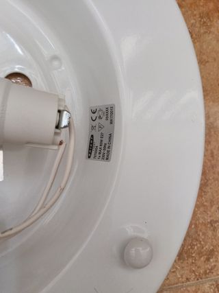 Lámpara techo redonda blanca