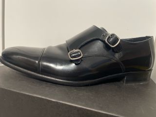 Zapatos negros traje piel talla 42