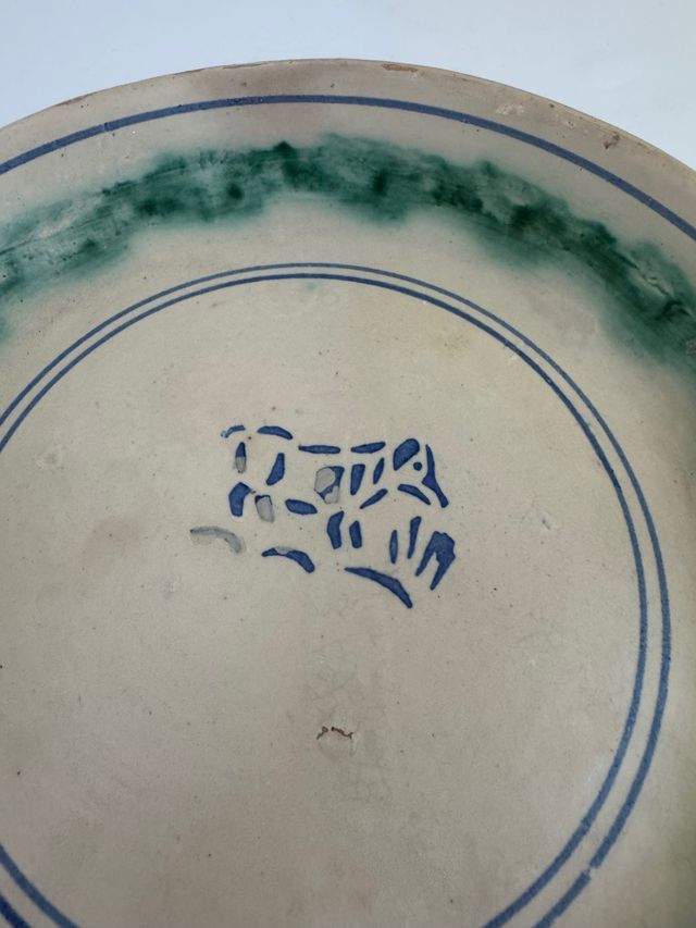 Piatto maiolica siciliana antica 36cm