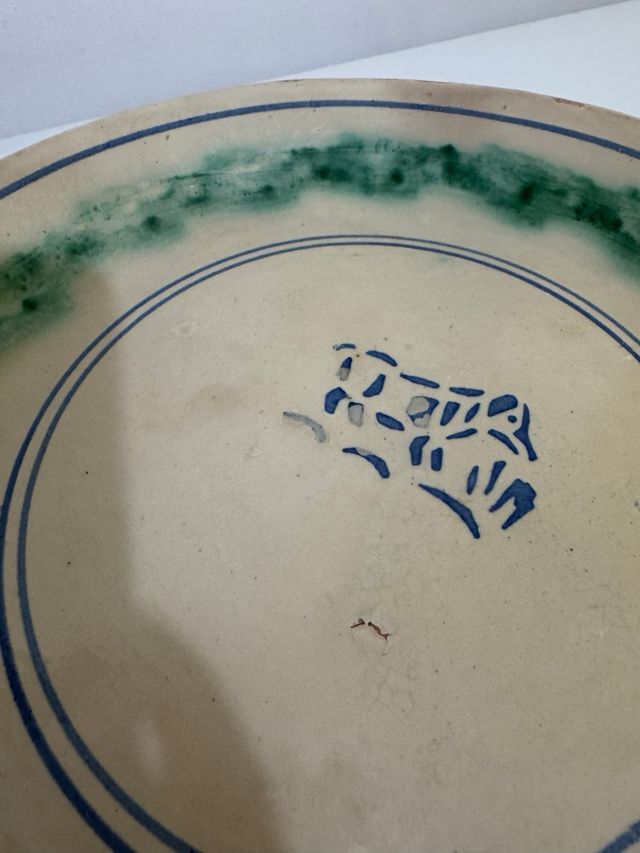 Piatto maiolica siciliana antica 36cm