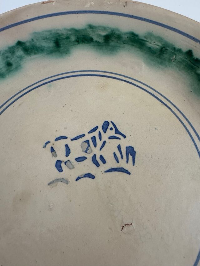 Piatto maiolica siciliana antica 36cm