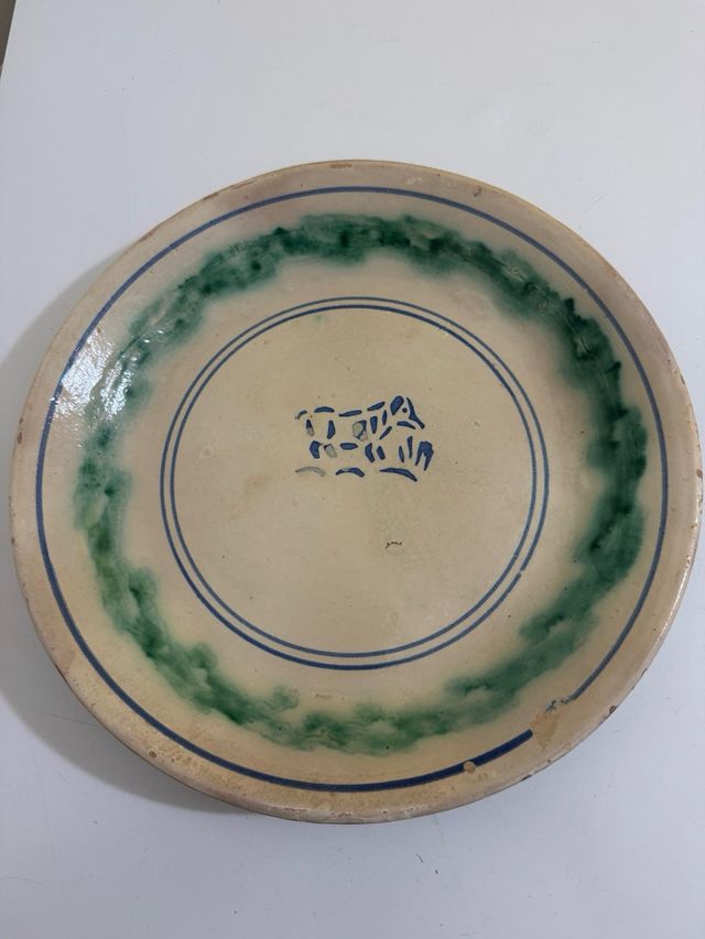 Piatto maiolica siciliana antica 36cm