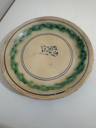 Piatto maiolica siciliana antica 36cm