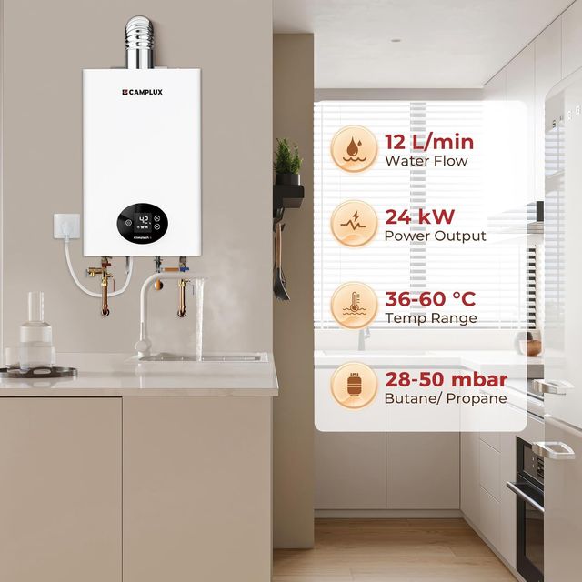 CALENTADOR GAS INTERIOR 12L NOx CAMPLUX GX318LPDE