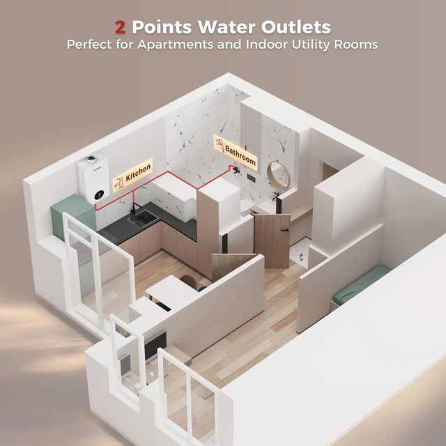 CALENTADOR GAS INTERIOR 12L NOx CAMPLUX GX318LPDE