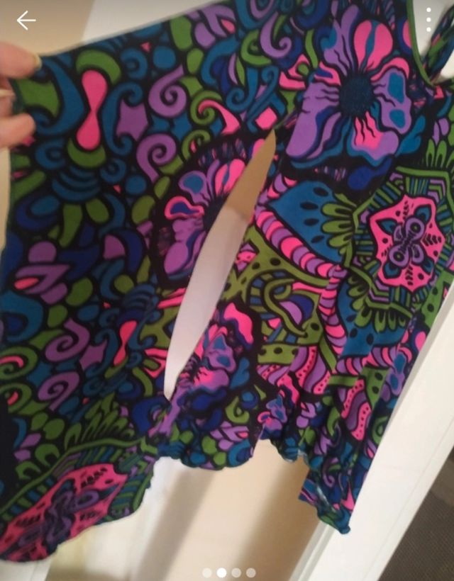 Vestido psicodélico multicolor