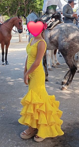 Traje Flamenca Amarilla - usado 2 veces