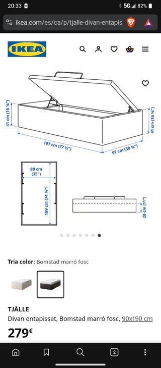 2 canapés abatibles Ikea con arcón (precio de 2) 