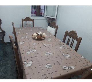 Mesa Comedor Rústica + 6 Sillas