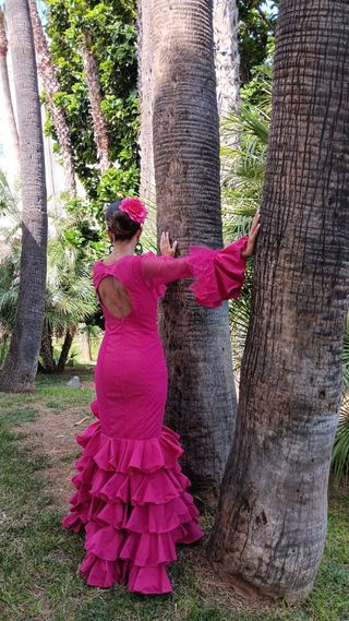 Traje Flamenca Fucsia - Talla XS-S