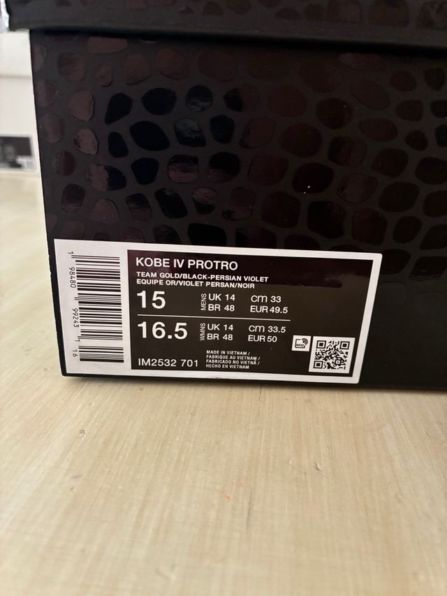 Kobe 4 Protro “Fc Barcelona Team gold”