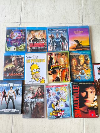 Lote de 45 Películas Blu-ray + muchos dvd's regalo