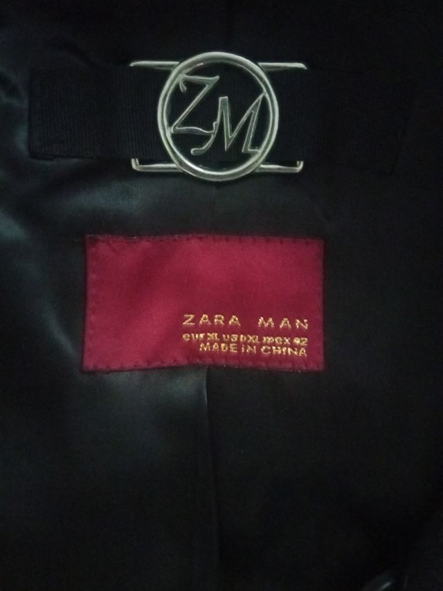 Chaquetón Zara Man XL Negro