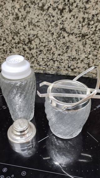 Coctelera y cubitera vintage