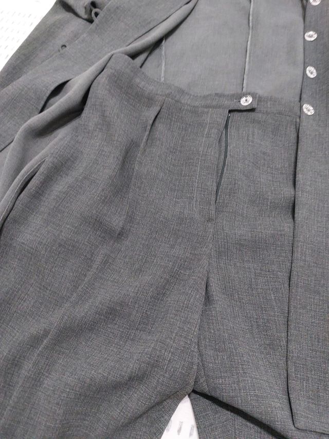 Traje pantalón gris - Elegante