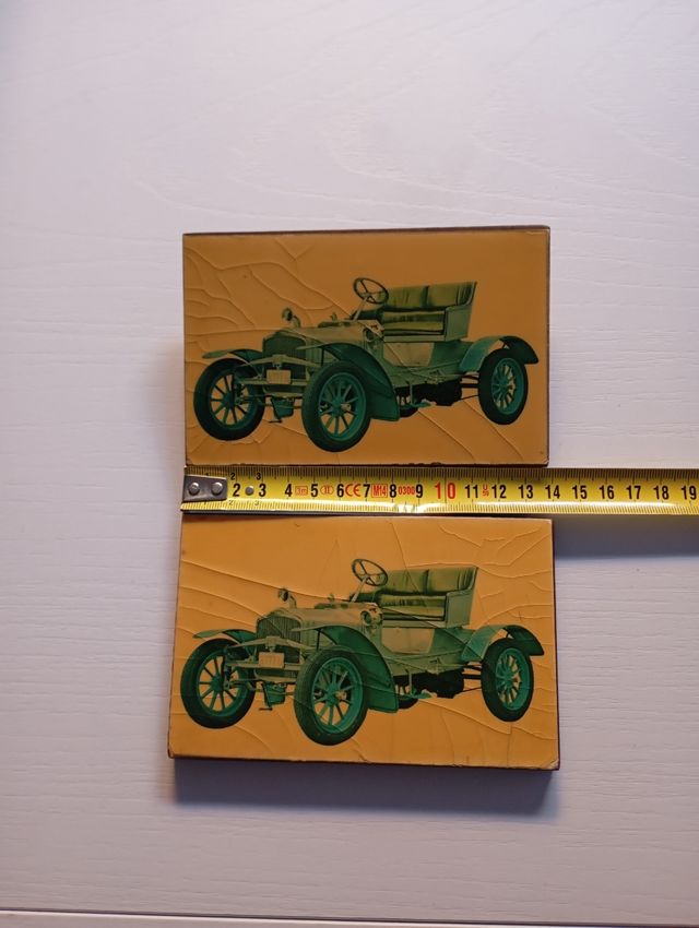 2 Mini cuadros coches antiguos