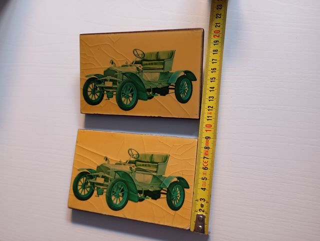 2 Mini cuadros coches antiguos