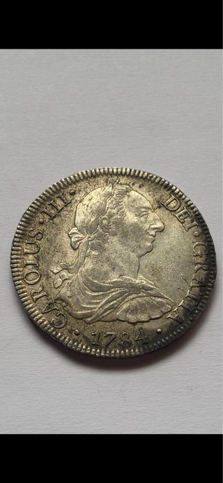8 reales 1784 (MBC+/EBC-) México Carlos III