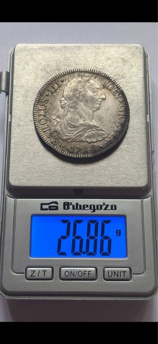 8 reales 1784 (MBC+/EBC-) México Carlos III