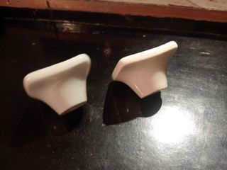 2 Tiradores porcelana rosa-blanca