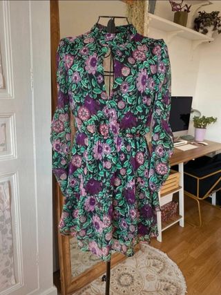 Vestido floral Zara multicolor