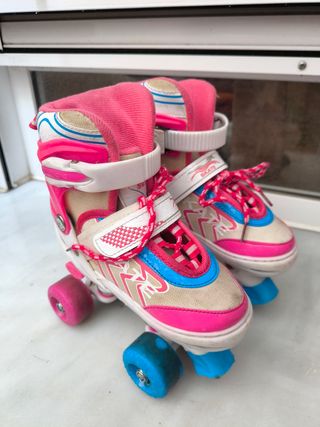 Patines niña 4 ruedas - Rosa talla 31-34