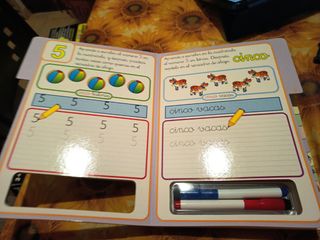 Aprende el abecedario y escribe los números.