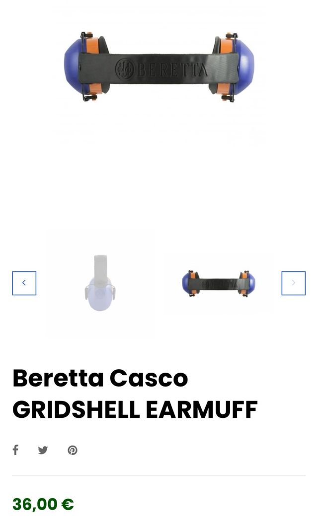 Cascos protección Beretta el precio es por unidad