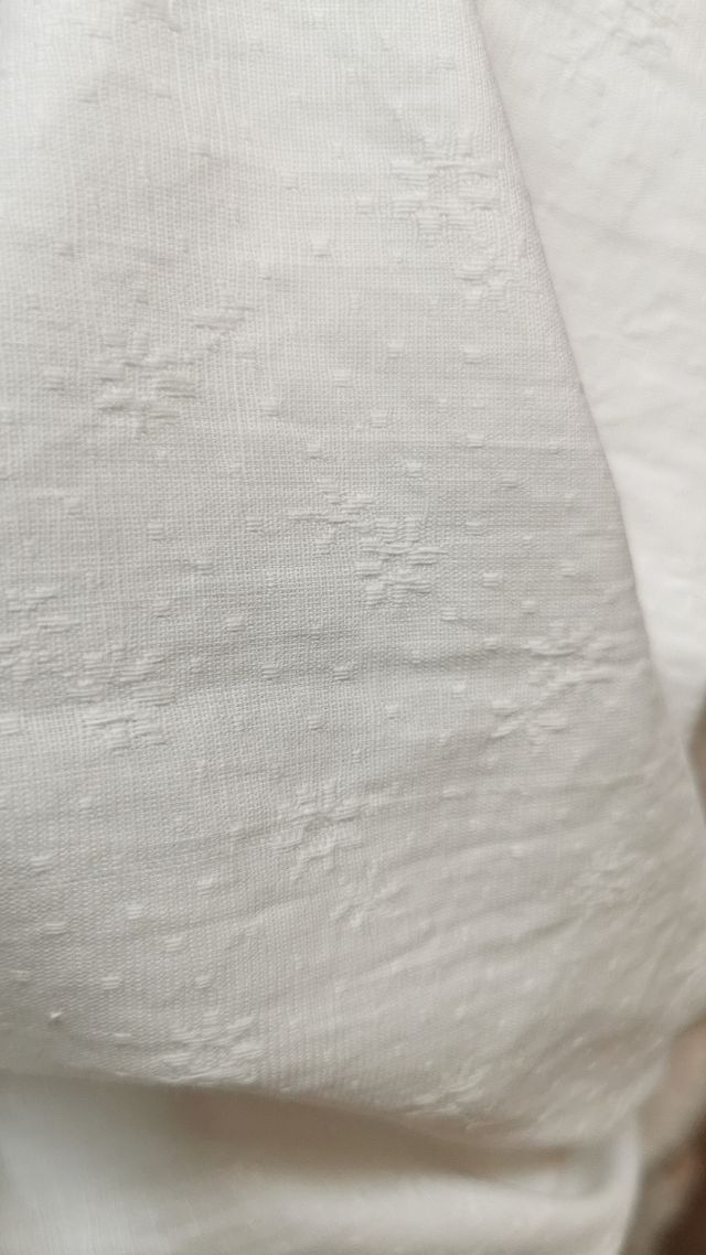 Falda enagua vintage algodón Dobby devoré blanca 