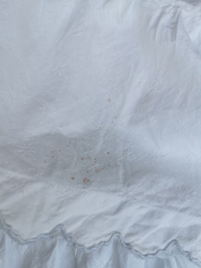 Falda enagua vintage algodón Dobby devoré blanca 