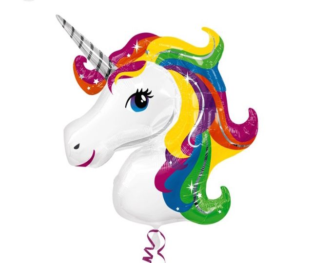 Globo unicornio arcoiris
