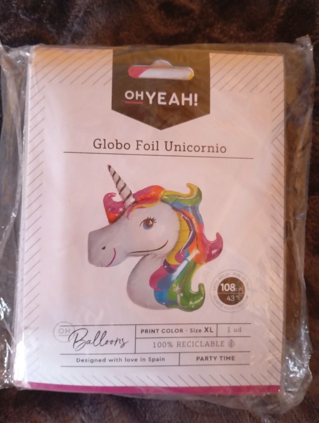 Globo unicornio arcoiris