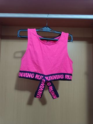Top running rosa talla XS/S 