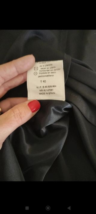 Vestido negro fiesta - Talla 40
