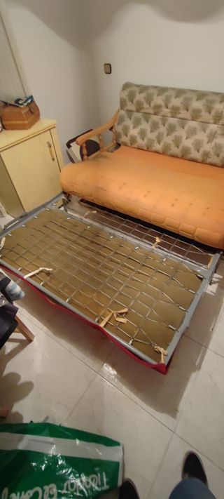 Sofá cama madera - beige